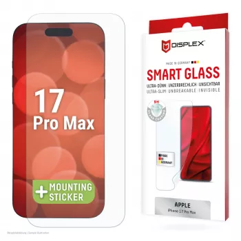 Displex Smart Glass (9H) Apple iPhone 17 Pro Max, montavimo lipdukas, nedūžtantis