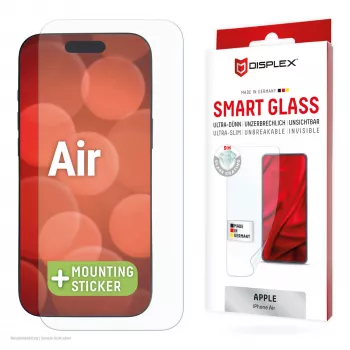 Displex Smart Glass (9H) Apple iPhone Air apsauginis stiklas su montavimo lipduku, nedūžtantis