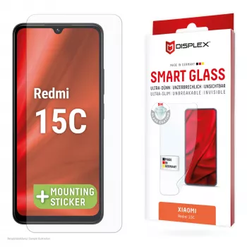 e.v.i. DISPLEX Smart Glass apsauginis stiklas „Xiaomi Redmi 15C“ (modelis 02198)