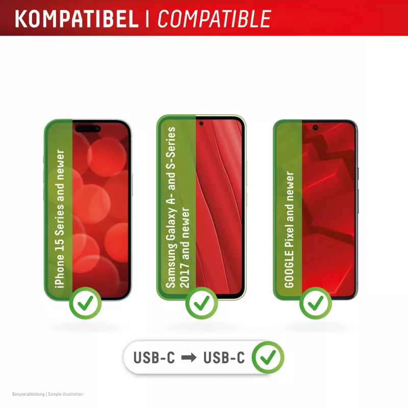 DISPLEX avarinis telefonų įkroviklis, USB-C į USB-C, mini kištukas + lankstus kabelis, kompaktiškas 2 rinkinys