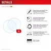 Apsauginis stiklas e.v.i. Displex 9H Glass, skirtas Galaxy Watch 8 (46 mm) — 2 vnt., itin plonas, be rėmelių, nuo pirštų atspaudų