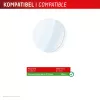 Apsauginis stiklas e.v.i. Displex 9H Glass, skirtas Galaxy Watch 8 (46 mm) — 2 vnt., itin plonas, be rėmelių, nuo pirštų atspaudų