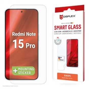 Apsauginis stiklas Tempered Smart Glass e.v.i. Xiaomi Redmi Note 15 Pro (9H), montavimo lipdukas, permatomas, 1 vnt.