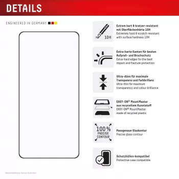 Displex Premium apsauginis stiklas (Full Cover, 10H), skirtas Samsung S26+, pilnas dengimas