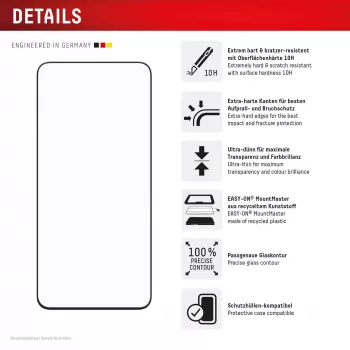 Displex Premium Screen Protector (Full Cover, 10H), skirtas Samsung A57, Full Cover
