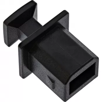 InLine Dust Cover USB-B moteriškam, juodas, 50 vnt.