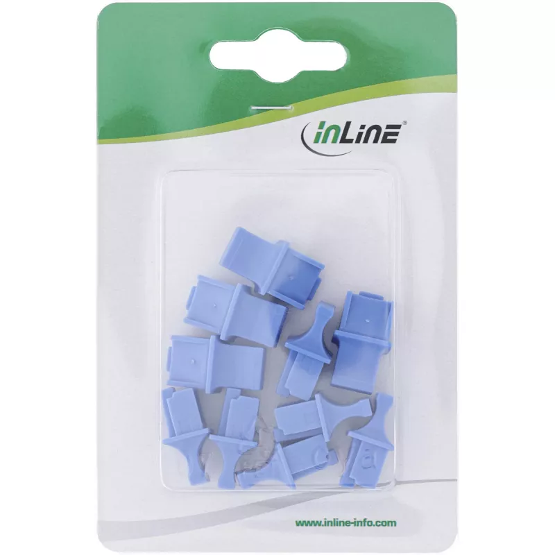 InLine dulkėms atsparus dangtelis RJ45 lizdui, mėlynas, 10 vnt.