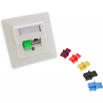 Dulkių dangtelis RJ45 lizdui InLine 59942C juodas 10 vnt.