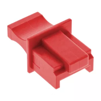InLine dulkių dangtelis RJ45 lizdui, raudonas, 100 vnt.