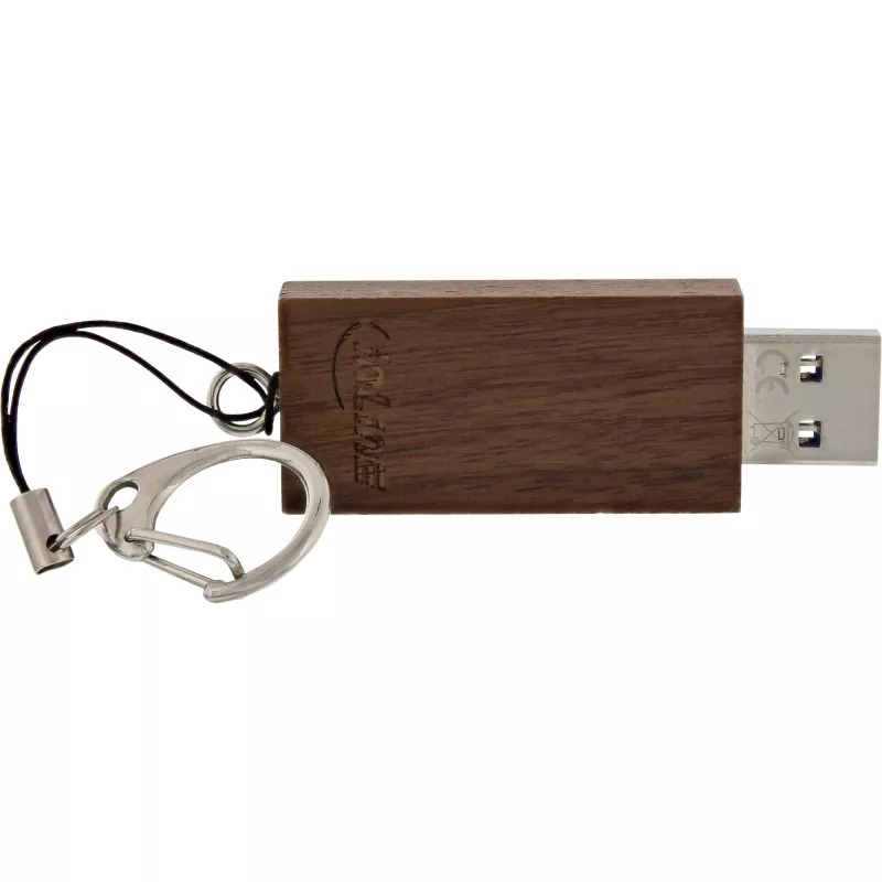 InLine USB 3.0 atmintukas, woodline riešutas, su raktų pakabuku, 32 GB