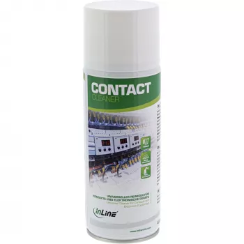 Valymo priemonė InLine Contact Cleaner 400 ml – universalus elektrinių kontaktų ir prietaisų valiklis