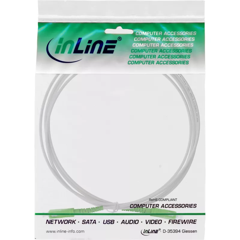 InLine Fiber Optinis Simplex Laidas FTTH SC/APC 8° iki SC/APC 8° 9/125µm OS2 5 m