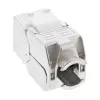 InLine RJ45 Keystone Jack Snap-In modulis Cat.6a su dulkių dangteliu, mėlynas