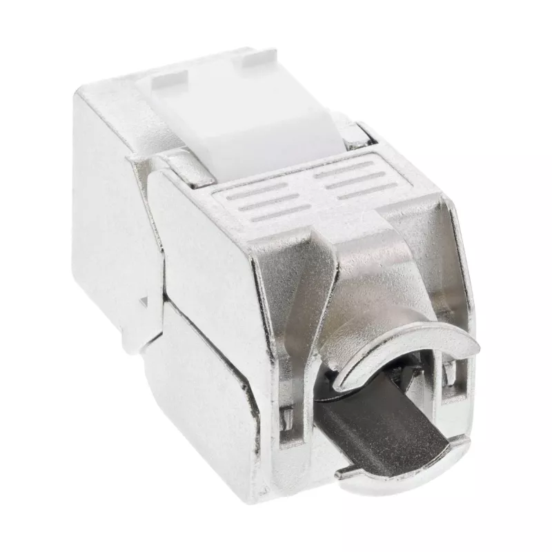 InLine RJ45 Keystone Jack Snap-In modulis Cat.6a su dulkių dangteliu, mėlynas