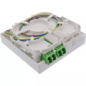 InLine FTTH prijungimo dėžutė su 4x LC/APC 9/125µm 40m kabeliu