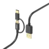 USB kabelis Hama 00201533 USB 2.0 1 m USB A Micro-USB B juodas