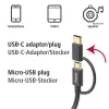 USB kabelis Hama 00201533 USB 2.0 1 m USB A Micro-USB B juodas