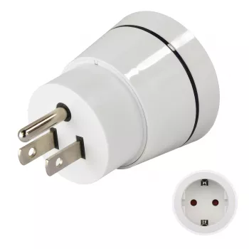 Hama 00223432 kištuko adapteris B tipas į C (Euro) + F tipas baltas