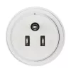 Hama 00223432 kištuko adapteris B tipas į C (Euro) + F tipas baltas