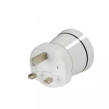 Hama 00223433 kištukinis adapteris, tipas G (JK) į tipą C (Eurokištukas)+F, baltas