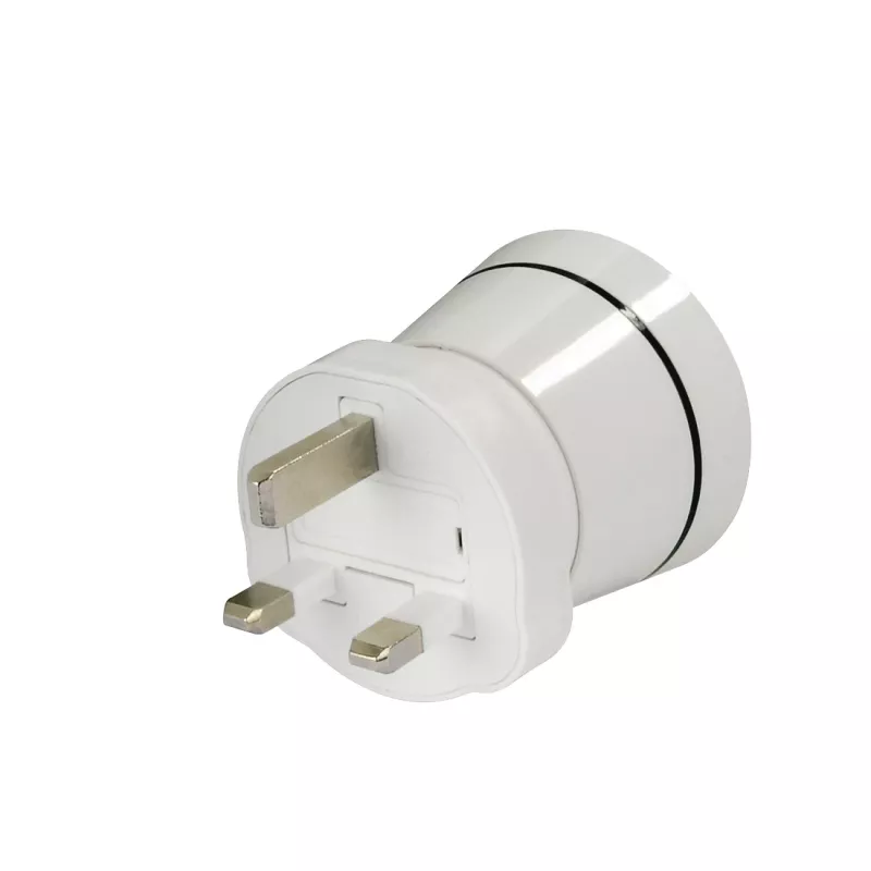 Hama 00223433 kištukinis adapteris, tipas G (JK) į tipą C (Eurokištukas)+F, baltas