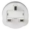 Hama 00223433 kištukinis adapteris, tipas G (JK) į tipą C (Eurokištukas)+F, baltas