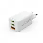 Hama 00125142 greitasis 65 W įkroviklis su GaN technologija, 3 prievadai (2x USB-C, 1x USB-A), balta