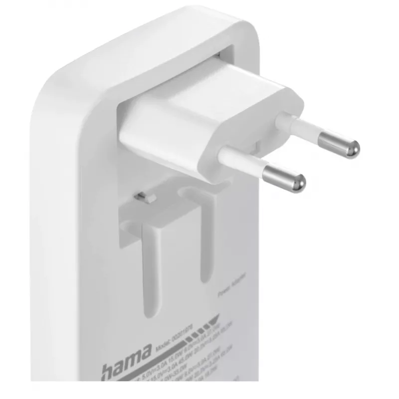 Hama 00125144 greitasis įkroviklis 65 W, 3 prievadai, GaN, baltas