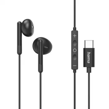 Hama Classy ausinės laidinės į ausį skambučiams/muzikai USB Type-C juodos