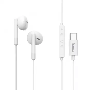 Ausinės Hama Classy laidinės į ausį skambučiams/muzikai USB Type-C balta