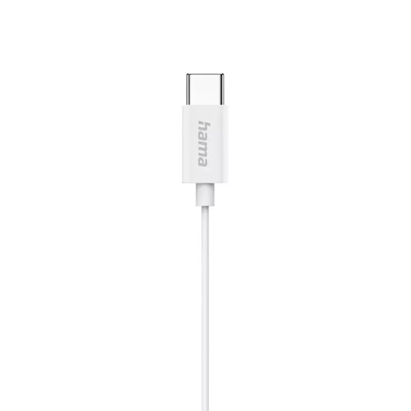 Ausinės Hama Classy laidinės į ausį skambučiams/muzikai USB Type-C balta