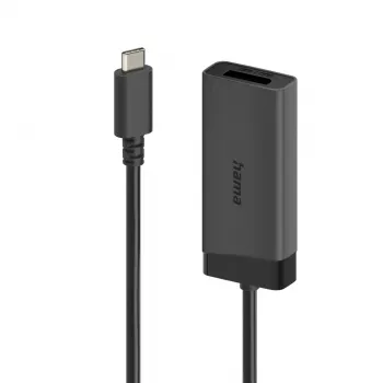 Hama 00202034 vaizdo kabelio adapteris 0,15 m USB Type-C HDMI + DisplayPort juodas