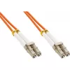 EFB-Elektronik LC-LC dvigubas šviesolaidžio kabelis 50/125 µm OM2 LSZH, 1 m, oranžinis, O0310.1