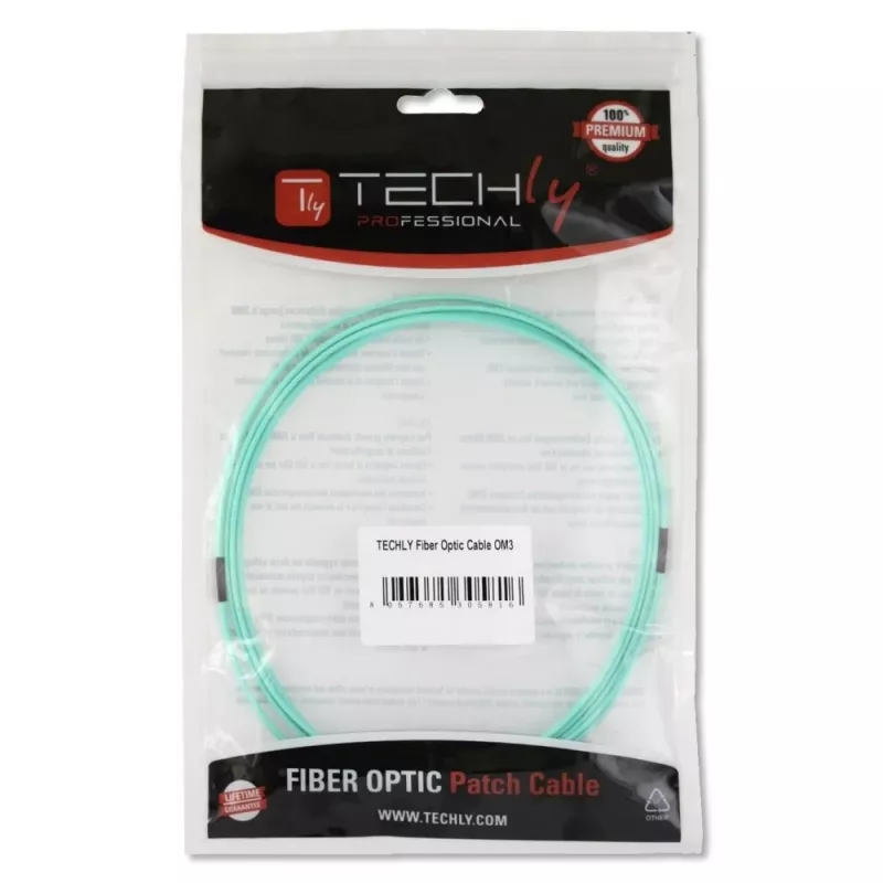 EFB-Elektronik Duplex šviesolaidinis jungiamasis kabelis LC-ST 50/125 µm OM3 LSZH, 10 m, turkio spalvos, O0313.10