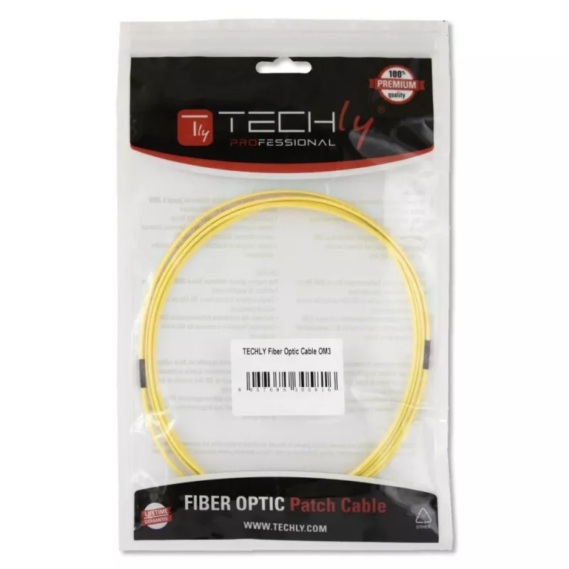 Techly LC/LC Monomode 9/125 OS2 20m šviesolaidinis kabelis ILWL D9-LCLC-200