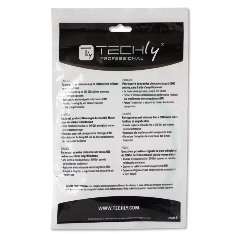 Techly LC/LC Monomode 9/125 OS2 20m šviesolaidinis kabelis ILWL D9-LCLC-200