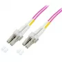 EFB Elektronik O0319.20 dupleksinis šviesolaidinis jungiamasis kabelis LC-LC 50/125 µm OM4 LSZH, 20 m, violetinis