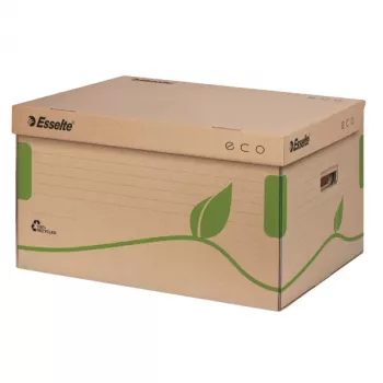 Esselte archyvinė dėžė Eco FSC® 80/100 viršutiniu atidarymu, ruda, žalia, 460 g, 345 x 439 x 242 mm