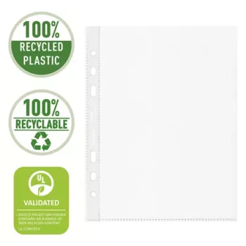 Esselte Recycle kišenė A5, 150 x 210 mm, skaidri, polipropilenas, 0,07 mm