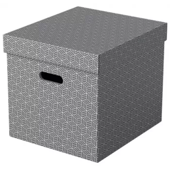 Esselte Home Storage Box Cube, 3 vnt., kartoninė, pilka, 320 mm, 315 mm, 365 mm, 850 g
