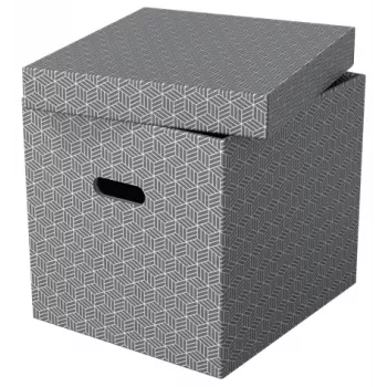 Esselte Home Storage Box Cube, 3 vnt., kartoninė, pilka, 320 mm, 315 mm, 365 mm, 850 g