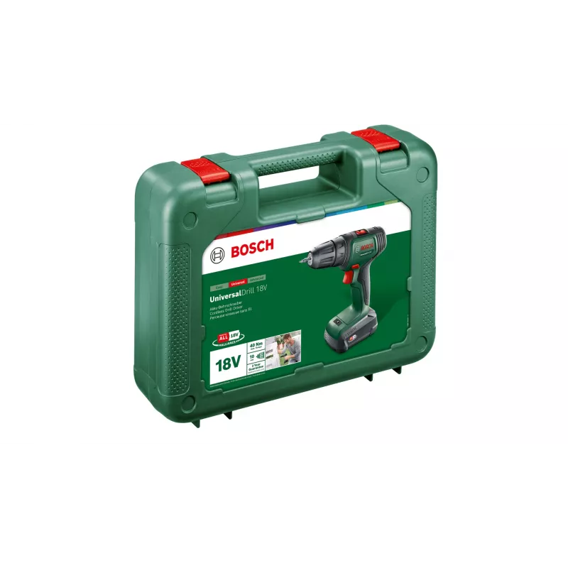 Bosch UniversalDrill 18V 1450 RPM Beklėvis 1,2 kg Juoda, Žalia