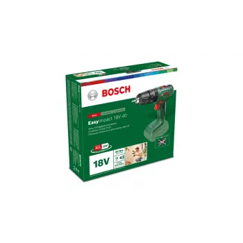 Bosch EasyImpact 18V 40 gręžtuvas suklio griebtuvu be rakto 1630 aps./min. 1,4 kg žalias