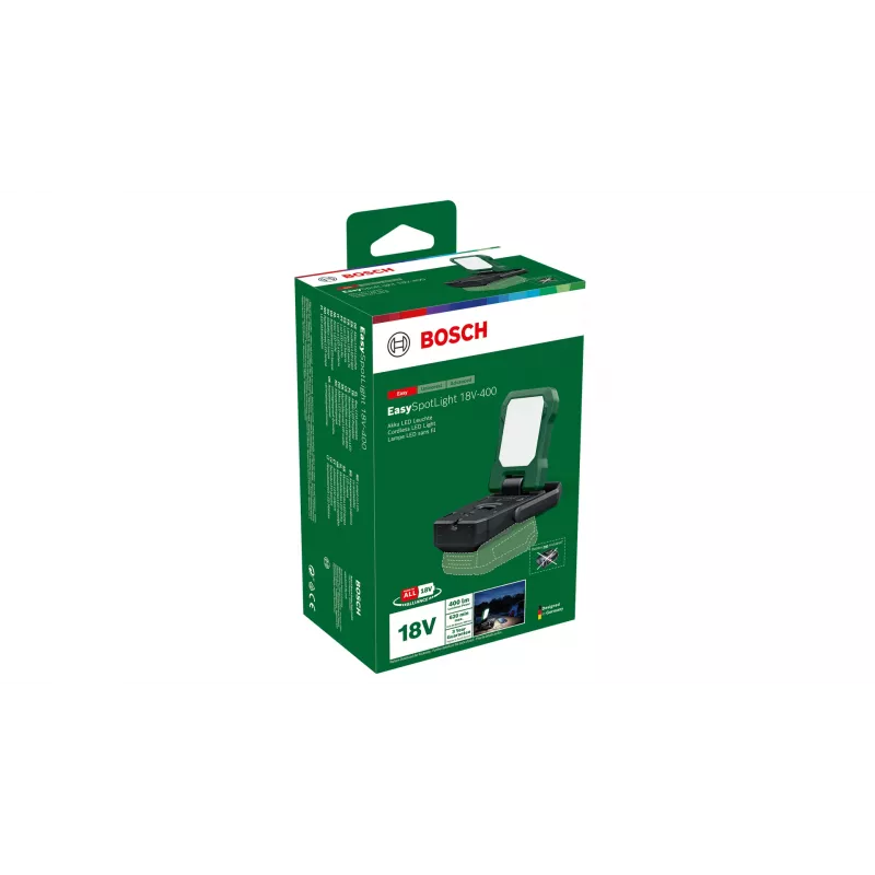 Bosch EasySpotLight 18V-400 juodas, žalias universalus prožektorius LED