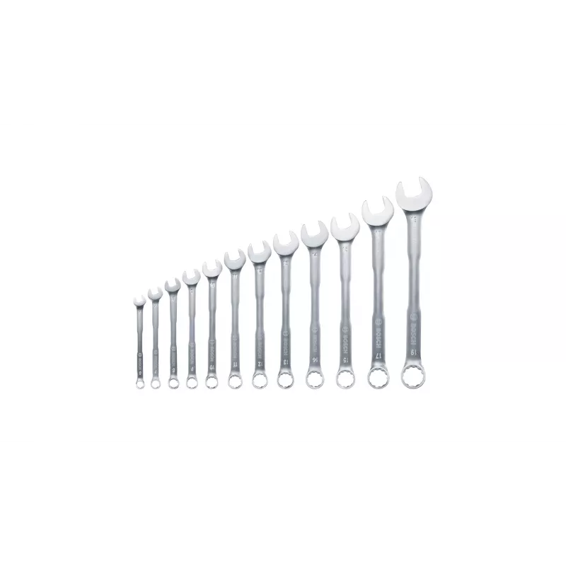 Bosch 1 600 A02 Z9D veržliarakčių rinkinys, 12 dalių, 6–19 mm, nerūdijantis plienas, chromo-vanadžio plienas