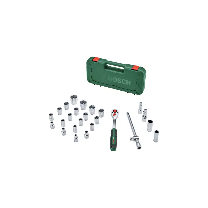 Bosch 1 600 A02 Z9F plieninis reketinių antgalių rinkinys, 21 vnt., juoda/žalia
