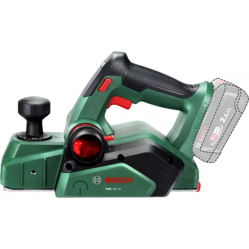 Bosch PHO 18V-20 (Bare tool, Carton) – akumuliatorinis oblius, žalias