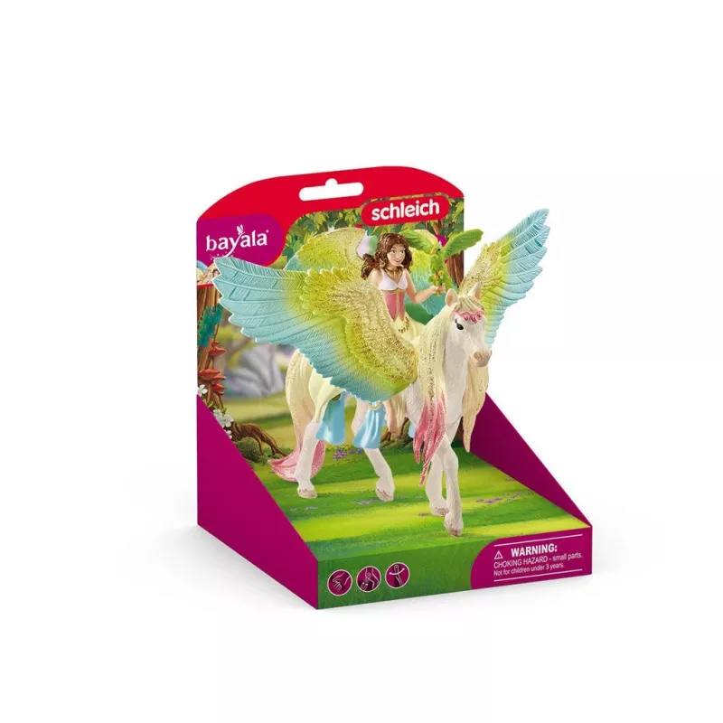 Schleich Fairy Surah su blizgančiu Pegasu, mini lėlė, Mergaitė, 5 m., 180 mm, Įvairiaspalvis