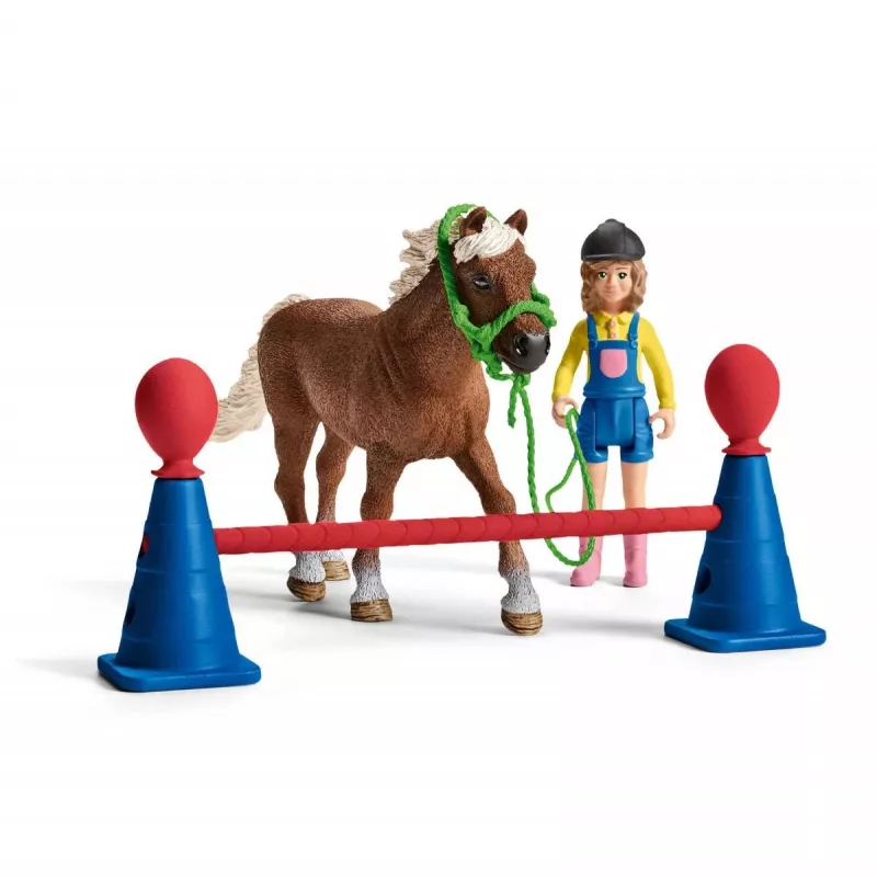 schleich Pony vikrumo treniruotė, Agility, Ūkio gyvūnai / ūkio žaislai, 3 metai, Įvairiaspalvis, Plastikas