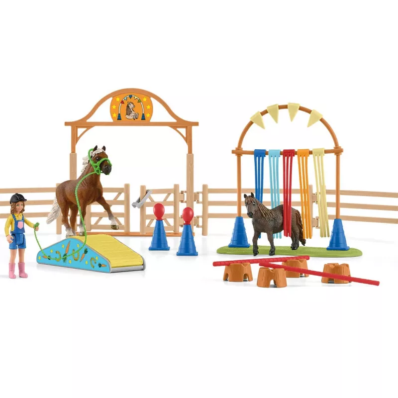 schleich Pony vikrumo treniruotė, Agility, Ūkio gyvūnai / ūkio žaislai, 3 metai, Įvairiaspalvis, Plastikas